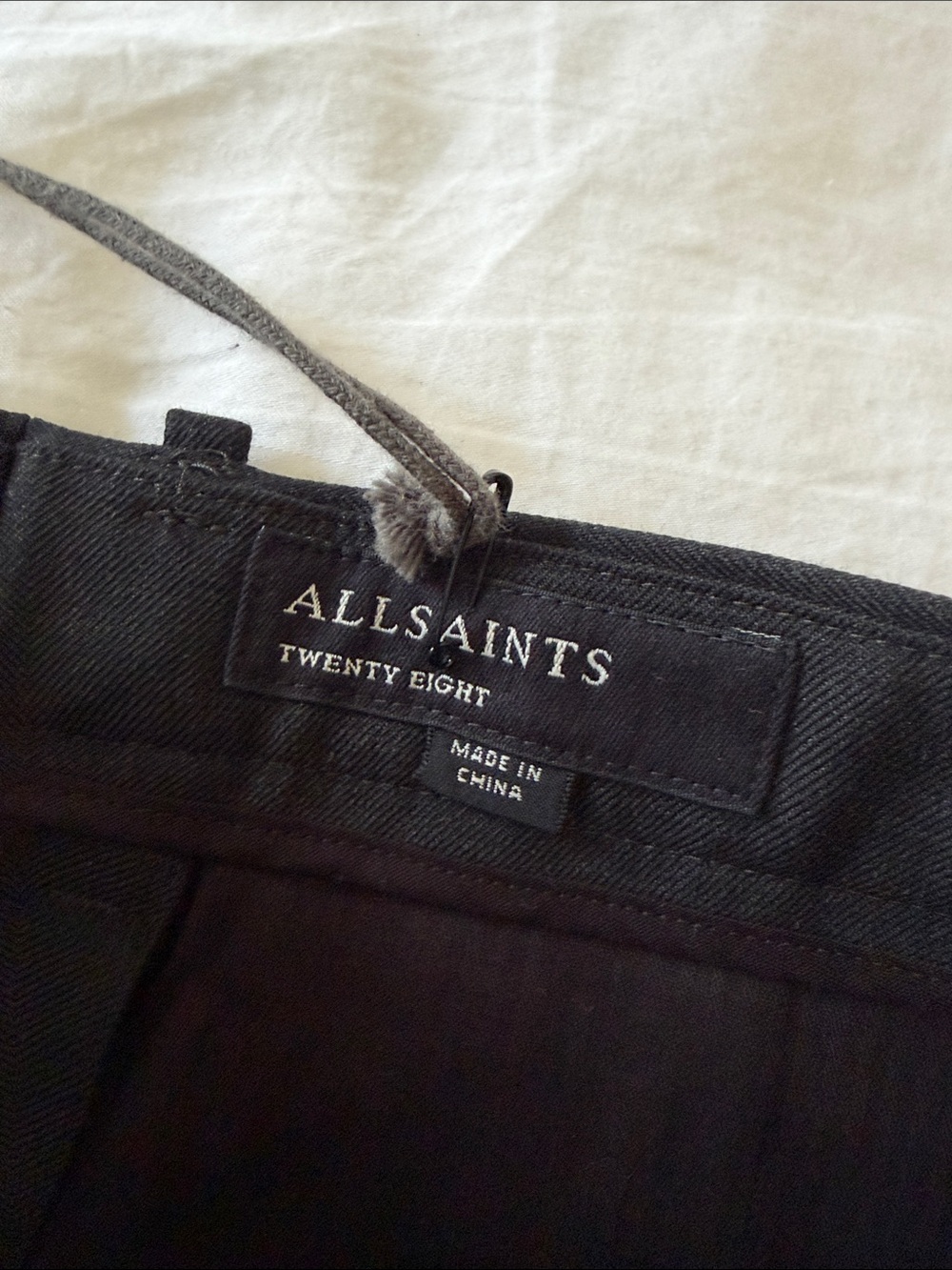 All Saints Tallis Charcoal Slim Pleated Dress Trousers - Picture 5 of 8
